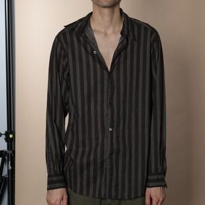 Concepts by Claiborne Mens XL Long Sleeve Dress Shirt Patterned Dark Brown